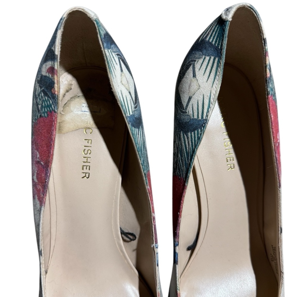 Marc Fisher Floral Printed Pointed Toe Heels Size 8.5 - Picture 4 of 5